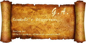 Gombár Algernon névjegykártya